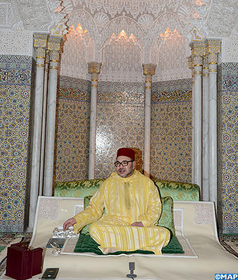 أمير المؤمنين يترأس بمسجد حسان بالرباط حفلا دينيا إحياء لليلة المولد النبوي الشريف