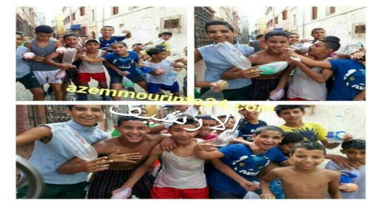 ظاهرة التراشق بالمياه في اليوم الثاني من عيد الأضحى بازمور