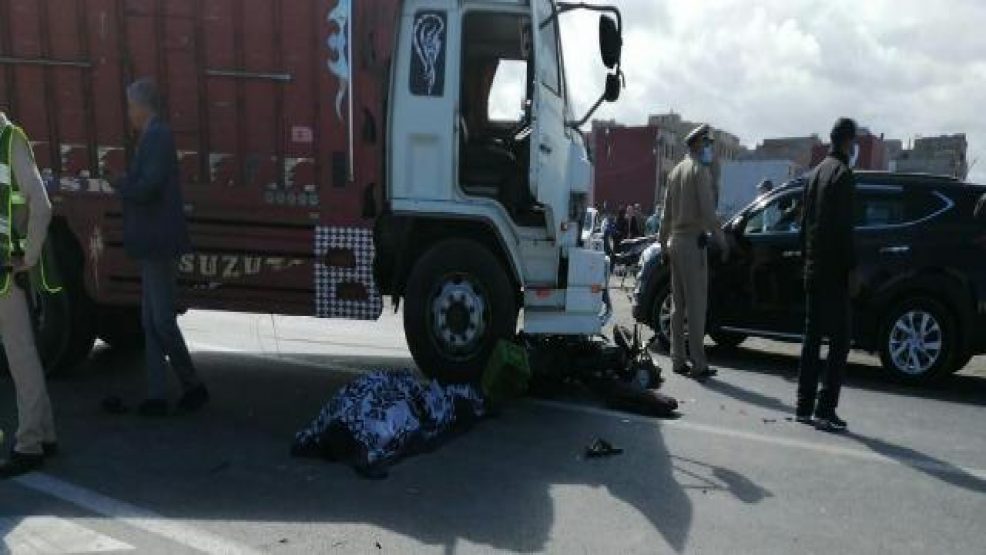 حادثة سير : لشاحنة ودراجة نارية بمركز سيدي علي بنحمدوش