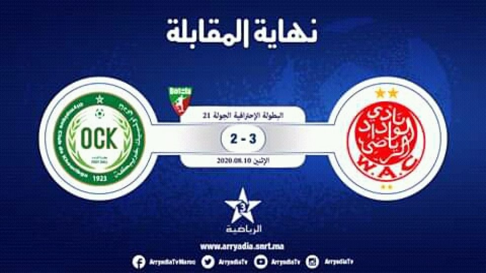الوداد يتصدر  الدوري المغربي ب40 نقطة مؤقتا في انتظار مبارة الرجاء وحسنية اكادير.