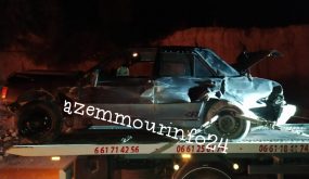 وفاة شخص واصابة آخر في انقلاب سيارة بطريق امهيولة في اتجاه ازمور