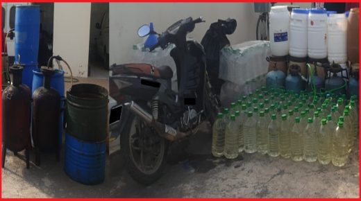 توقيف شخص يبلغ من العمر 58 سنة، من ذوي السوابق القضائية العديدة، وذلك للاشتباه في تورطه في قضية تتعلق بإعداد وترويج مسكر ماء الحياة.