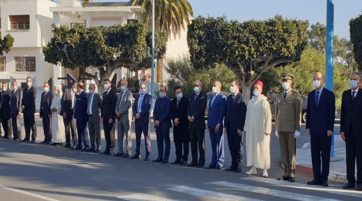 بالصور :بساحة عمالة الجديدة مراسيم تحية العلم الوطني في الذكرى ال 66 لعيد الاستقلال المجيد .