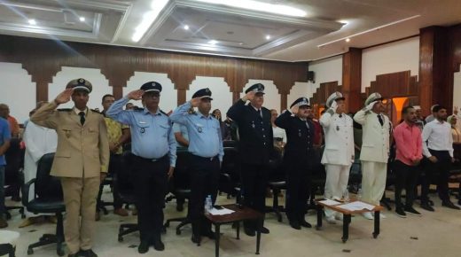 مراسيم حفل الاستماع إلى الخطاب الملكي بمناسبة عيد العرش المجيد بقاعة بلدية أزمور