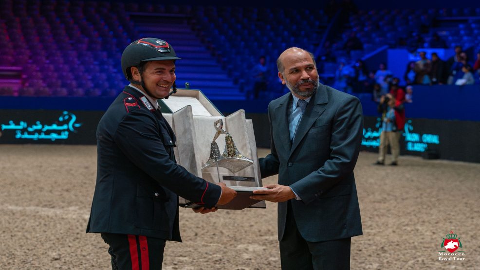 الجائزة الكبرى كأس العالم لصاحب الجلالة الملك محمد السادس من نصيب الإيطالي إيمانويل غوديانو مع الفرس نيكولاي دو موزيك