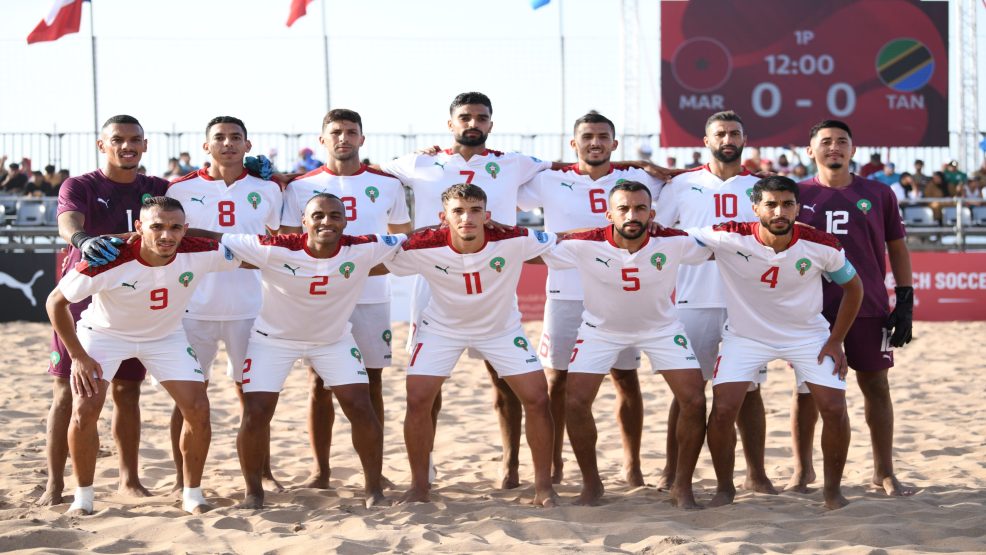 فوز المنتخب الوطني لكرة القدم الشاطئية على المنتخب الإماراتي