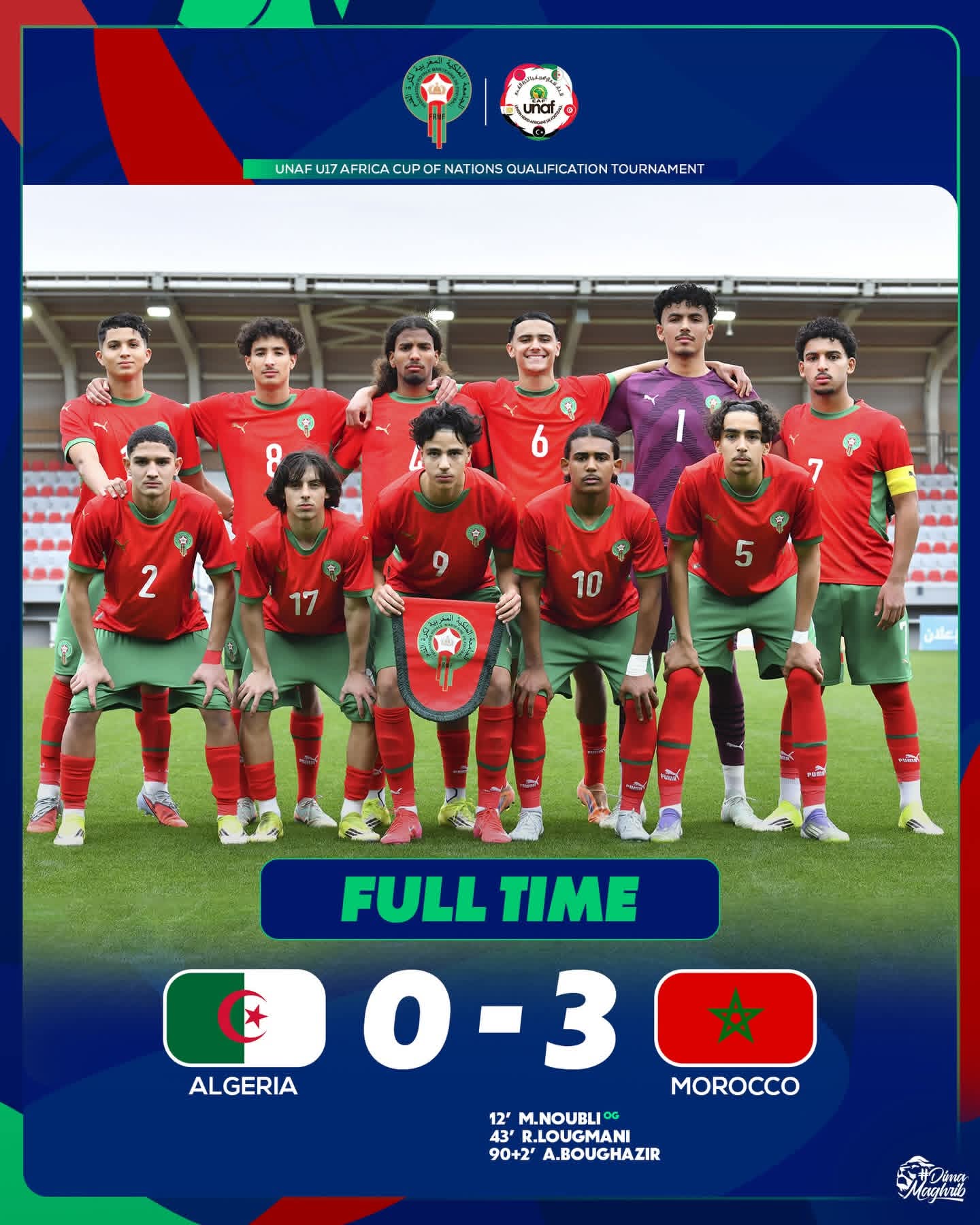 المنتخب الوطني لأقل من 17 سنة يفوز على الجزائر